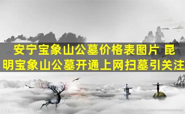 安宁宝象山公墓价格表图片 昆明宝象山公墓开通上网扫墓引关注
